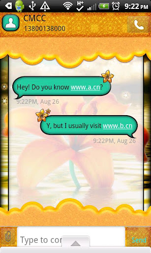 【免費個人化App】GO SMS THEME/OrangeFlower-APP點子