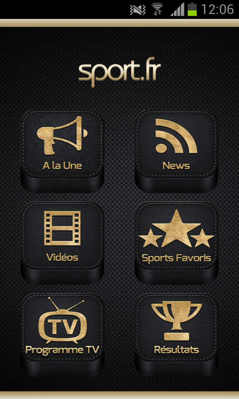 Android application Sport.fr, 100 sports en direct screenshort