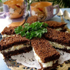 Dainty Egg and Chive Tea Sandwiches for Tea-Time