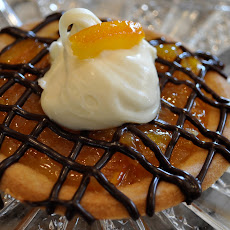 Orange Marmalade Tarts with Bittersweet Chocolate Ganache and Mascarpone Crème
