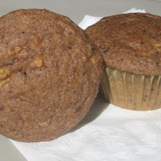 Chocolate Banana Peach Muffins