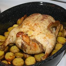 Roast Duck with Apple Dressing