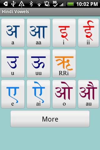 Hindi Vowels Flashcards