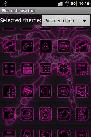 【免費個人化App】Pink Neon theme Go Launcher EX-APP點子