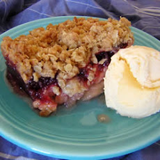 Apple Crisp with Cranberry Sauce