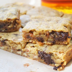 Bourbon Blondies with Pecans & Chocolate Chunks
