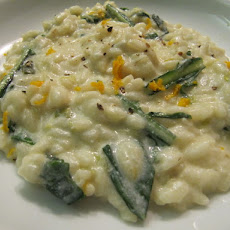 Ricotta Risotto with Dandelion Greens and Orange