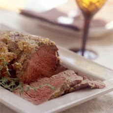 Beef Tenderloin with Horseradish-and-Roasted Garlic Crust