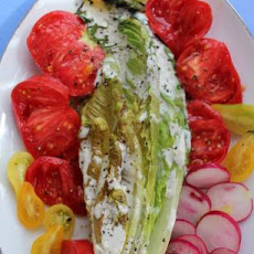 Grilled Hearts of Romaine W/Buttermilk-Bleu Cheese Dressing