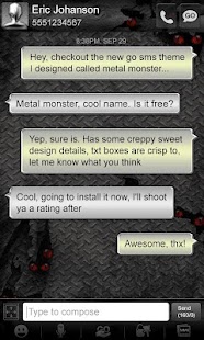How to install Metal Monster Go SMS Pro Theme 1.1 apk for android
