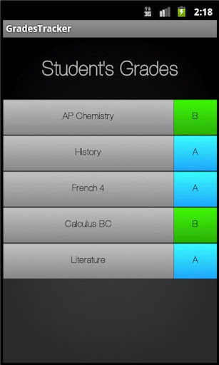 Grades Tracker