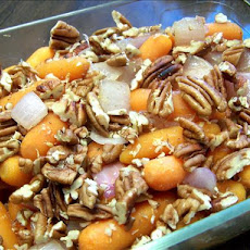 Sugar-Grilled Baby Carrots and Onions With Pecans