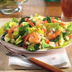 Tossed Greek Salad With Grilled Shrimp 