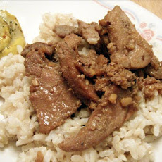 Sauteed Pork With Ginger & Garlic