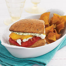 Roasted Tomato and Goat Cheese Baguette with Parsley Aïoli