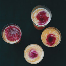 Cantaloupe Aqua Fresca with Beet Swirl