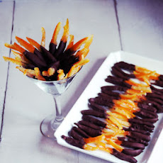 Candied Orange Rinds Dipped In Dark Chocolate