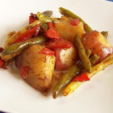 Warm Green Bean and Potato Salad with Goat Cheese