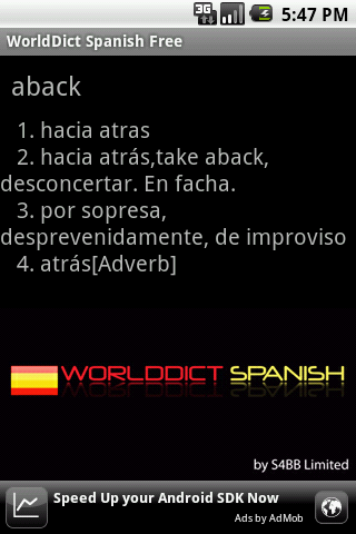 【免費程式庫與試用程式App】WorldDict Spanish Free-APP點子