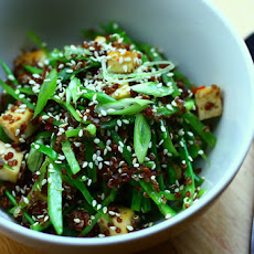 Asian Style Red Quinoa Salad with Tofu