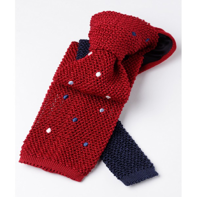 Acheter Cravate en Tricot de Soie rouge pois à Paris chez Howards - Dilengo