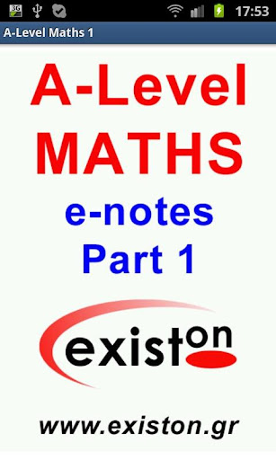 A-Level Mathematics Part 1