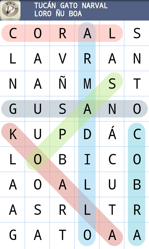 Android application Word Search Puzzle screenshort