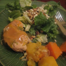 Maple-Orange Chicken With Acorn Squash and Sweet Potatoes
