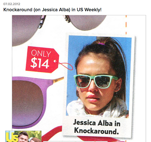 Jessica Alba con gafas Knockaround