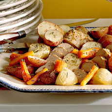Oven-Roasted Vegetables and Pork