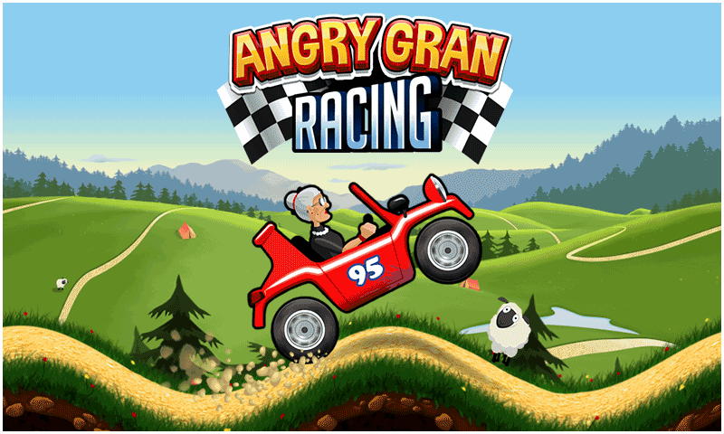 Android application Angry Gran - Hill Racing Car screenshort