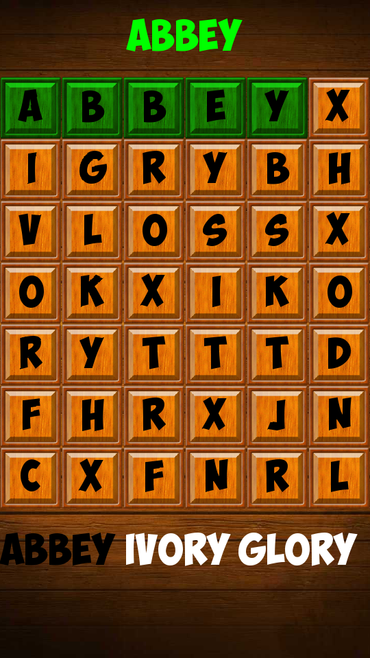 Android application Find a WORD among the letters screenshort