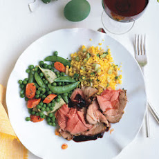 Roast Leg of Lamb with Tarragon-Mint Butter