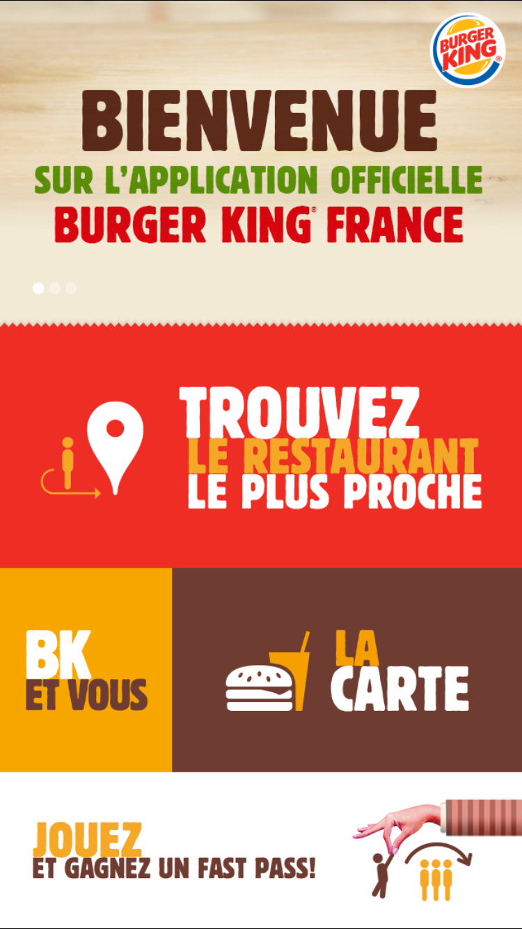Android application BURGER KING France screenshort
