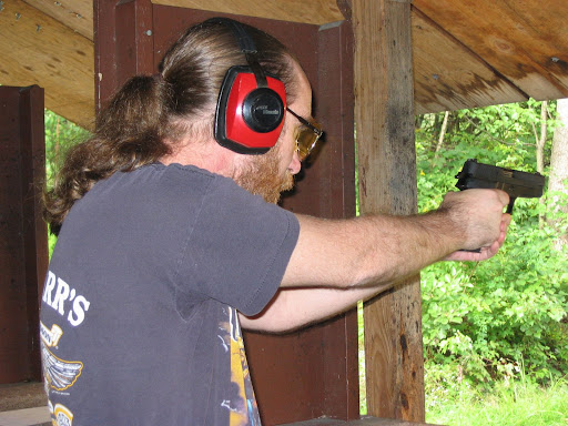 Bill with the Colt 1991A1 having fun.