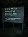Blue Fish Track Sign