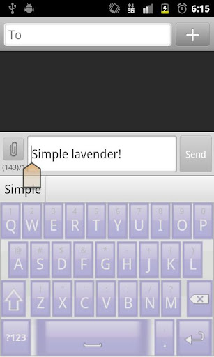 Simple Lavender Keyboard Skin