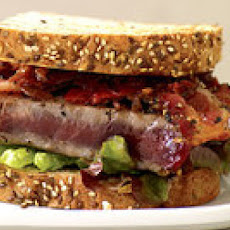 BLTT (Bacon, Lettuce, Tomato Jam and Tuna Steak) Sandwiches
