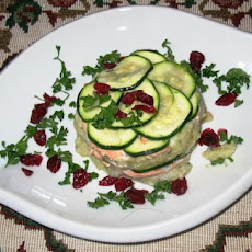 Individual Salmon, Potato and Zucchini Strata
