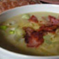 Baked Potato, Leek and Cheese Soup