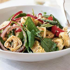 Warm Tortellini and Cherry Tomato Salad