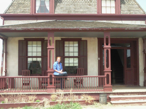 Elke on the porch