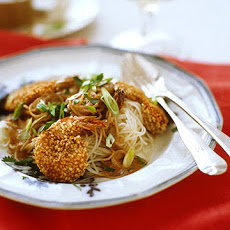 Sesame Seed Crusted Shrimp with Sesame Noodles