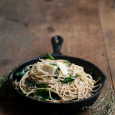 Garlic Butter Pasta with Spinach and Parmesan