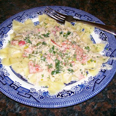 Al Lewis' Spinach Fettuccine With Crab Sauce
