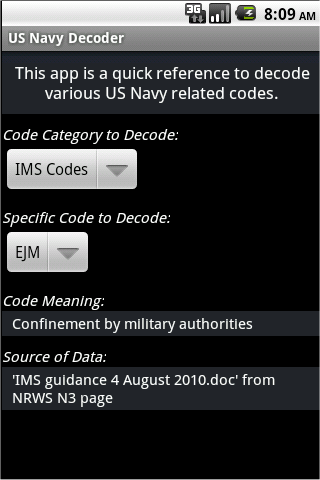 Decoder for US Navy