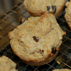 Orange coriander cherry muffins