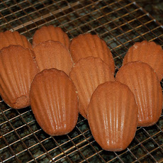 Spiced Chocolate Madeleines with Espresso Cream Sauce