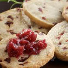 Savory Blue Cranberry Shortbread with Caramelized Onion Cranberry Jam