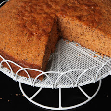 Thai Tea Cake with Condensed Milk Custard Sauce